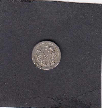 Beschrijving: 5 Cent WILHELMINA